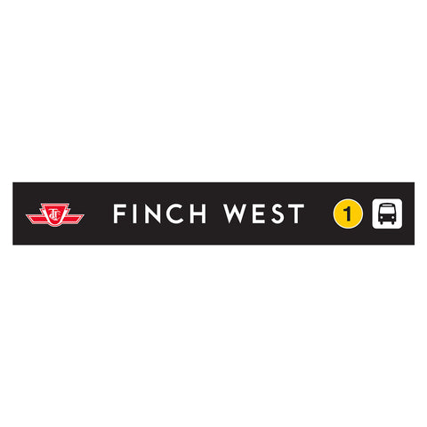 Finch West Wooden Station Sign
