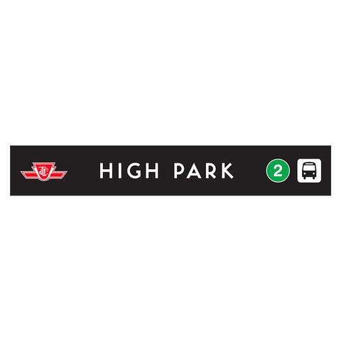 High Park Wooden Station Sign