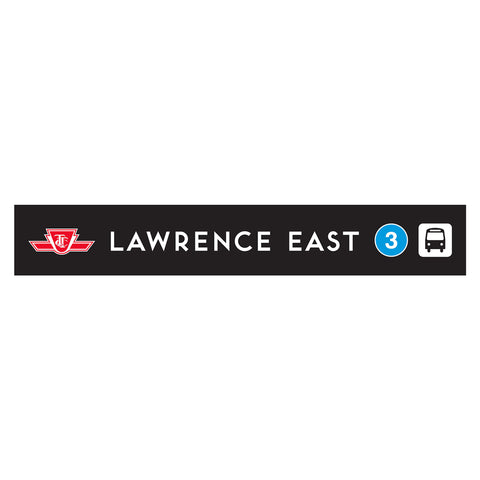 Lawrence East Wooden Station Sign