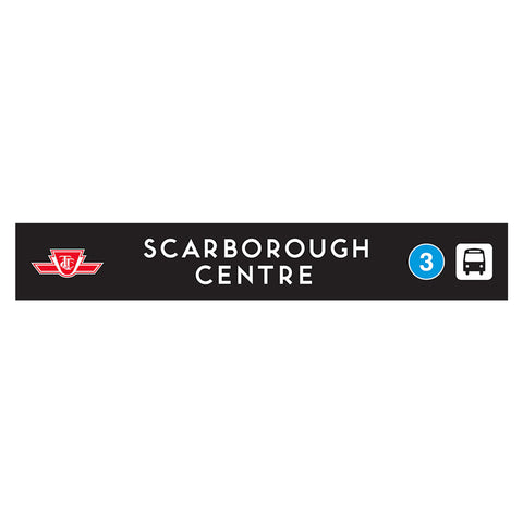 Scarborough Centre Wooden Station Sign