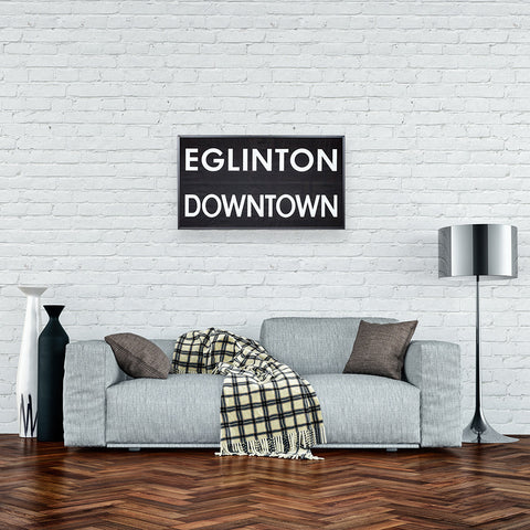Eglinton/Downtown Framed Subway Blind