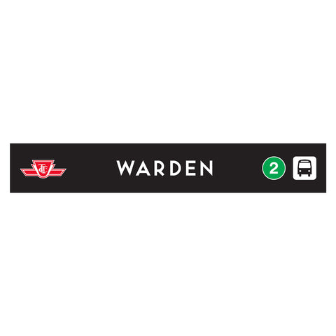 Warden Wooden Station Sign
