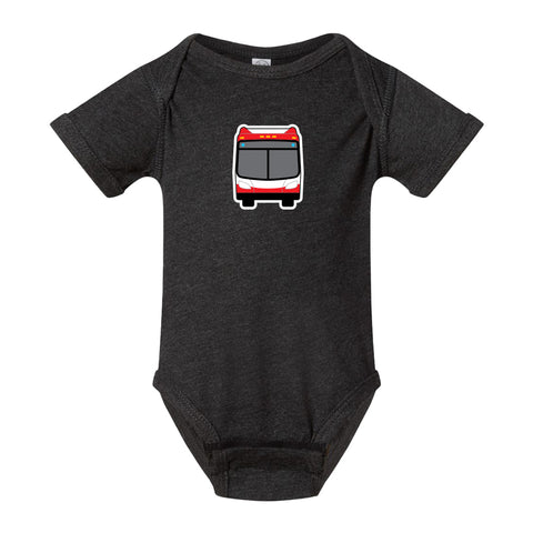 Bus Icon Onesie, Smoke Gray