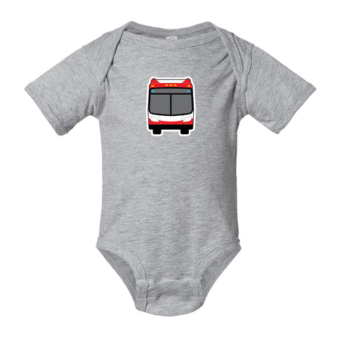 Bus Icon Onesie, Heather Gray