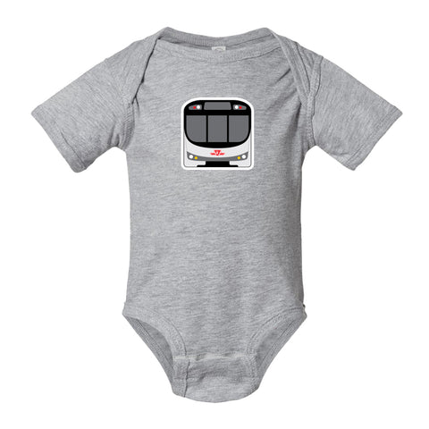 Subway Icon Onesie, Heather Gray