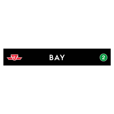 Bay Wooden Station Sign