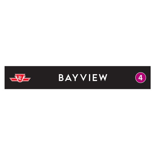 Panneau de gare en bois de Bayview