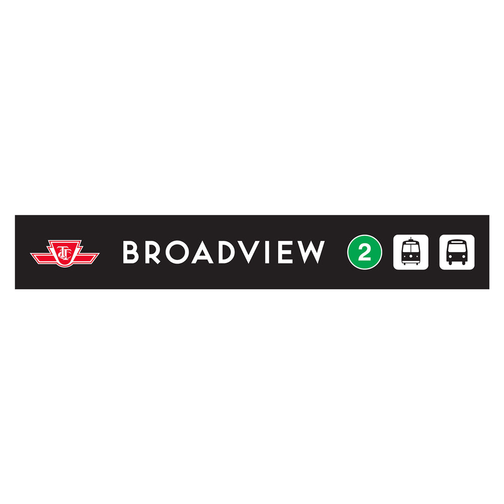 Broadview Wooden Station Sign