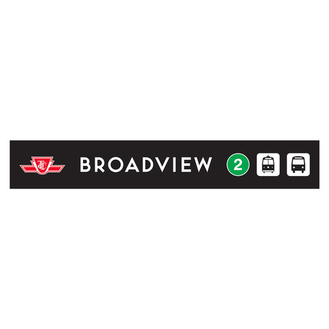 Broadview Wooden Station Sign