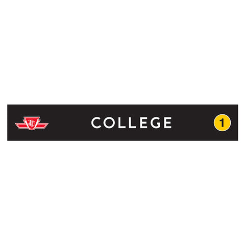 College Wooden Station Sign