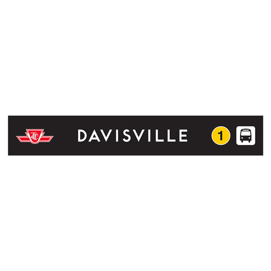 Panneau de gare en bois de Davisville