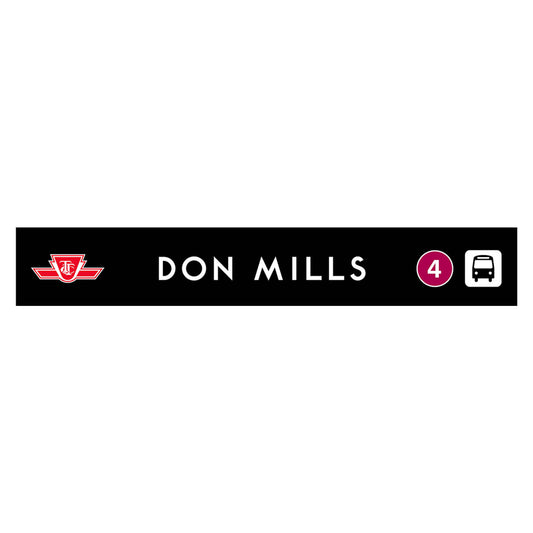 Panneau de gare en bois de Don Mills