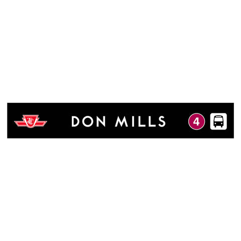 Don Mills Wooden Station Sign
