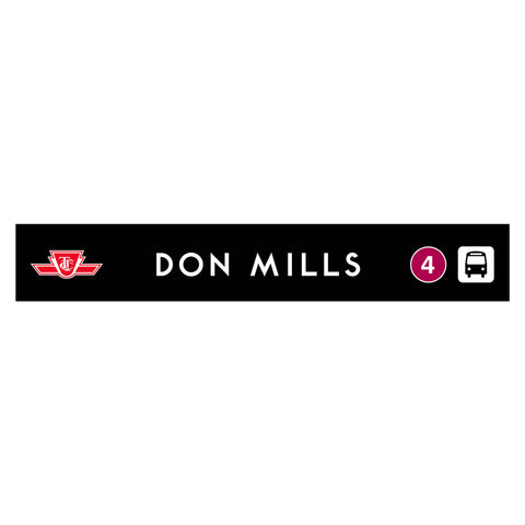 Don Mills Wooden Station Sign