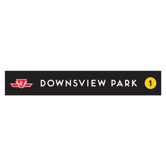 Panneau de gare en bois du parc Downsview