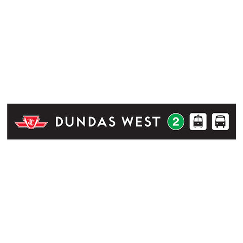 Dundas West Wooden Station Sign