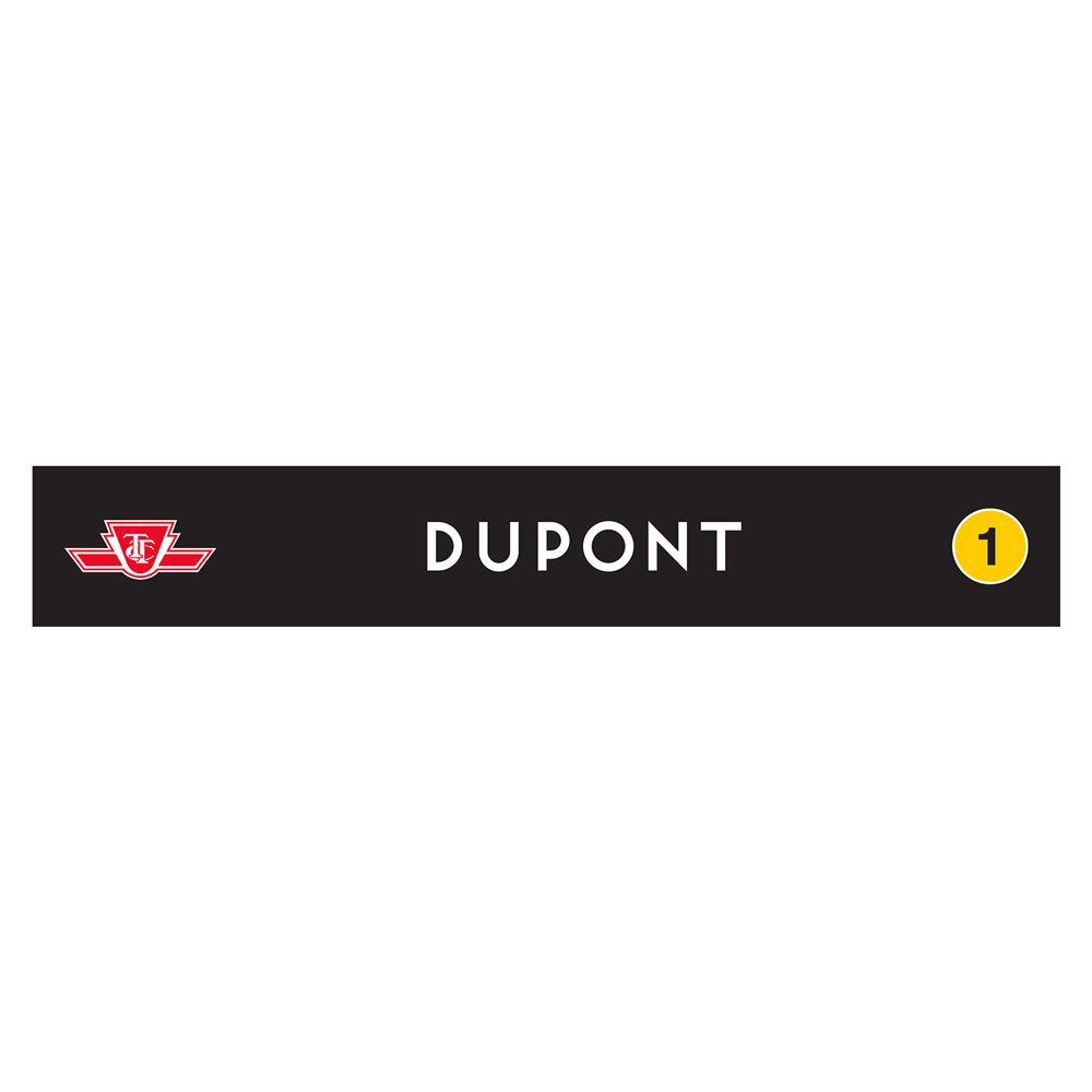 Panneau de gare en bois de Dupont