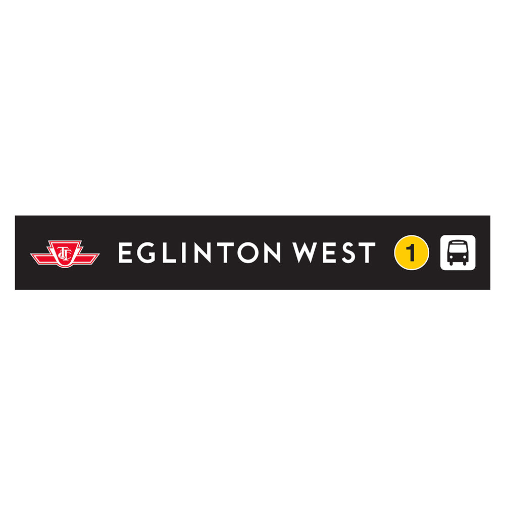 Eglinton West Wooden Station Sign