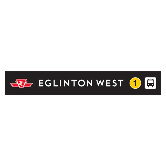 Eglinton West Wooden Station Sign
