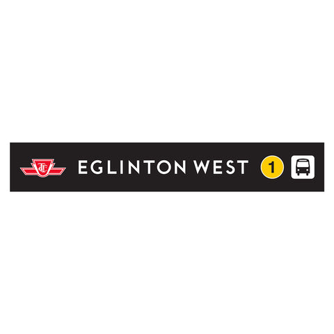 Eglinton West Wooden Station Sign