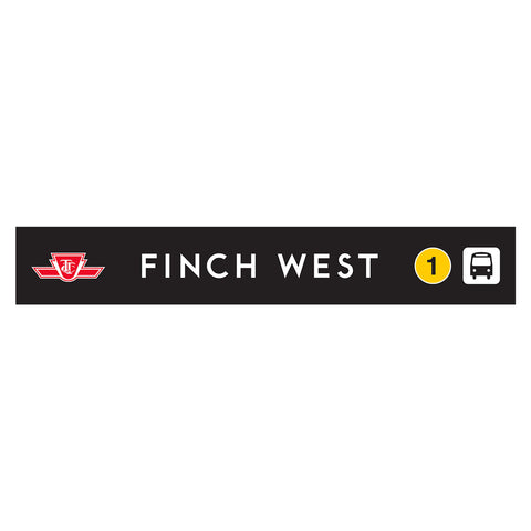 Finch West Wooden Station Sign
