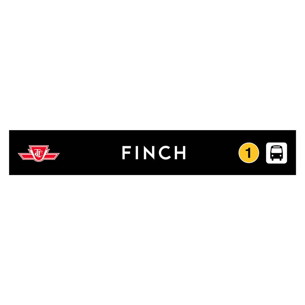 Panneau de gare en bois Finch