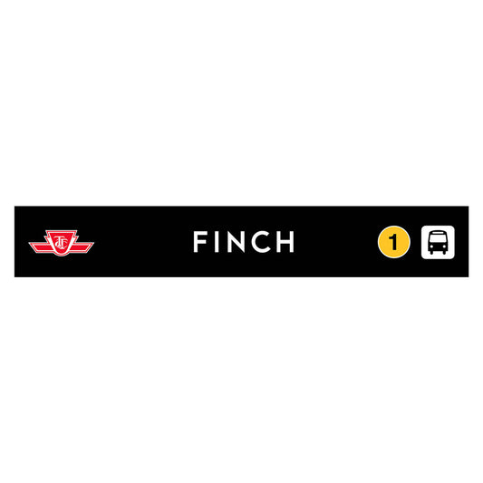 Panneau de gare en bois Finch