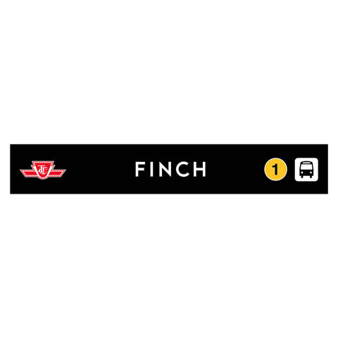 Finch Wooden Station Sign