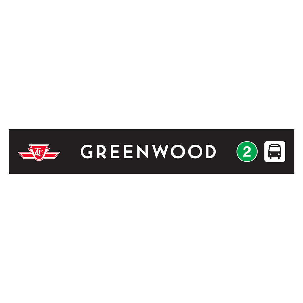 GREENWOOD Wooden Station Sign