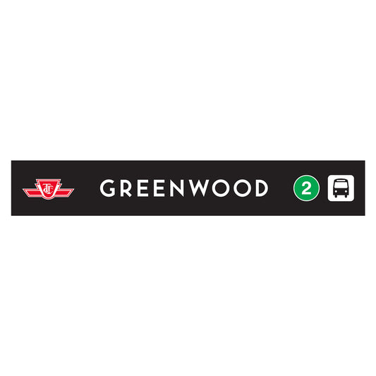 GREENWOOD Wooden Station Sign