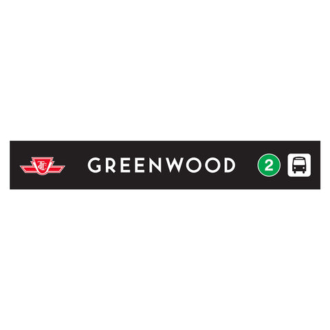 GREENWOOD Wooden Station Sign