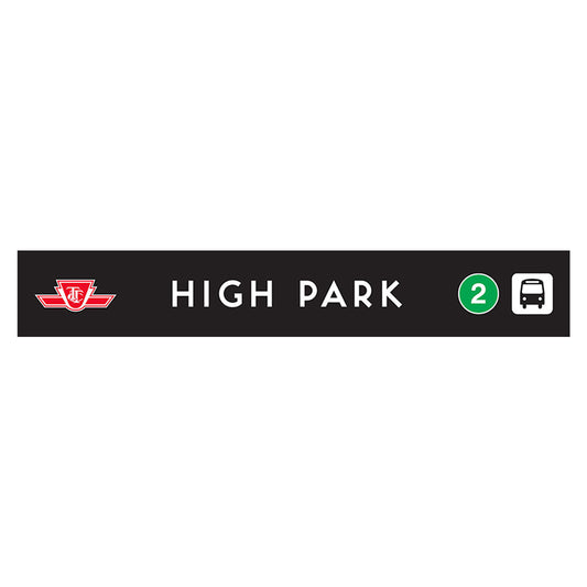 Panneau de gare en bois de High Park