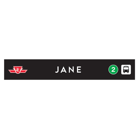 Jane Wooden Station Sign