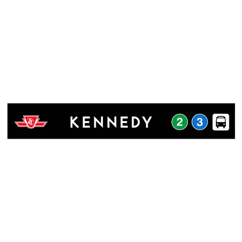 Kennedy Wooden Station Sign