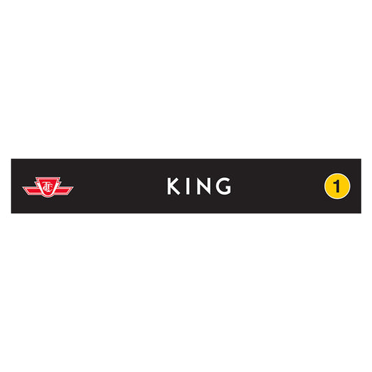 King Wooden Station Sign