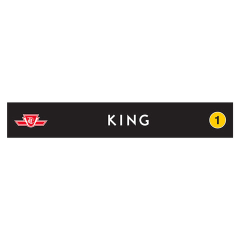 King Wooden Station Sign