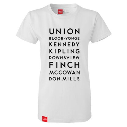 Stations T-Shirt, White - Women