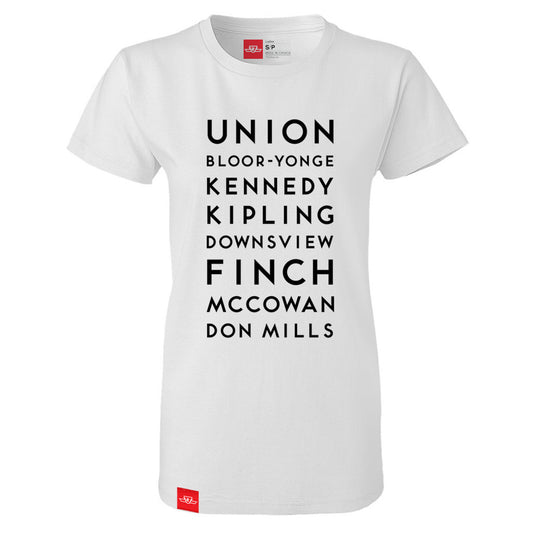 T-shirt Stations, blanc - Femme
