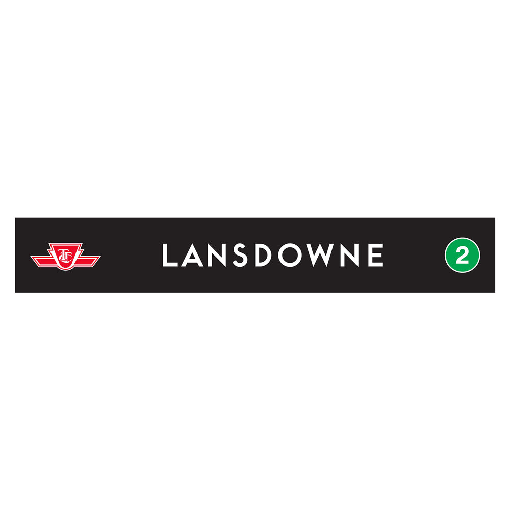 Panneau en bois de la gare de Lansdowne