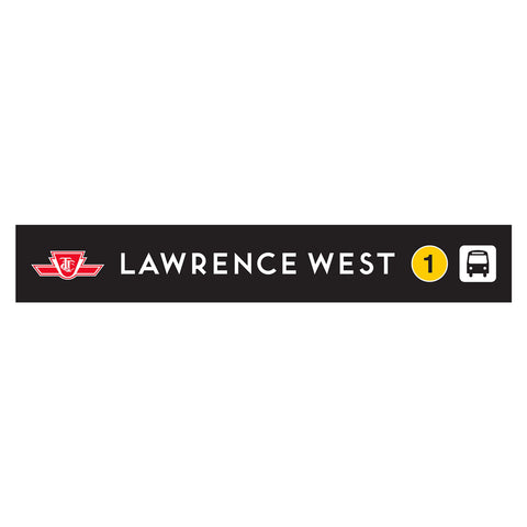 Lawrence West Wooden Station Sign