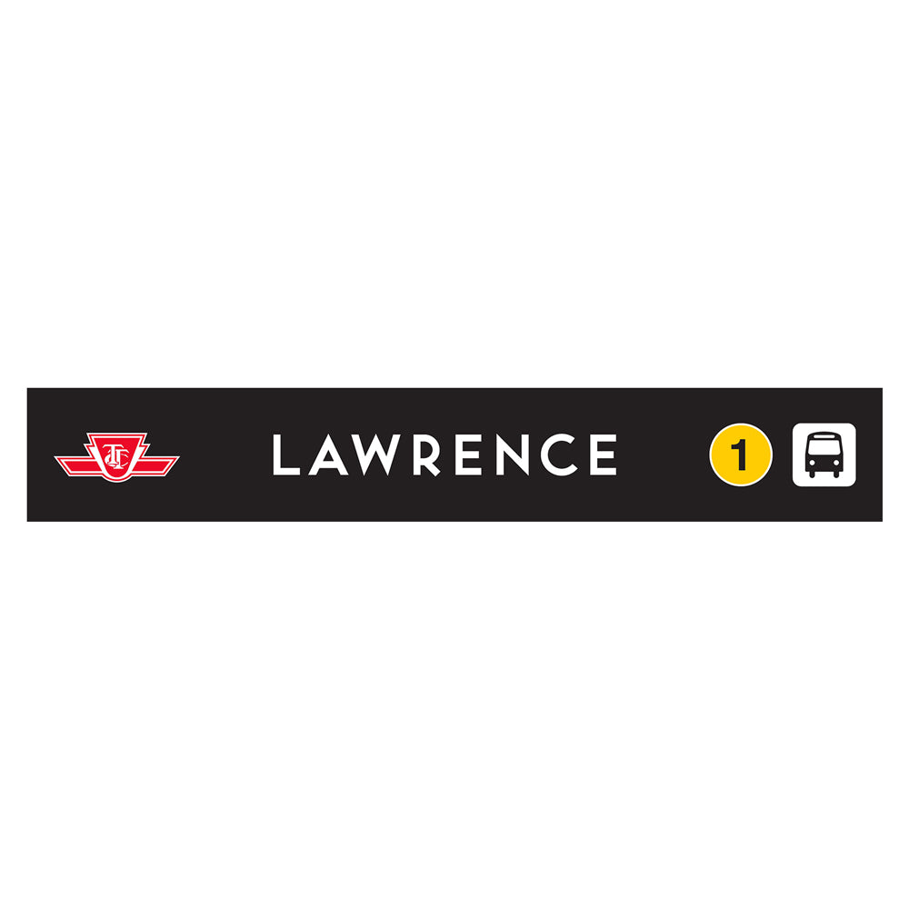Panneau en bois de la gare de Lawrence