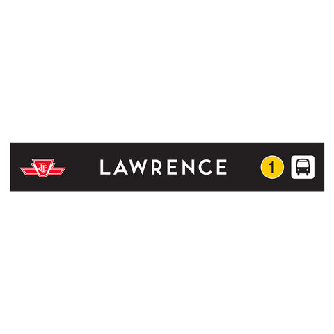 Panneau en bois de la gare de Lawrence