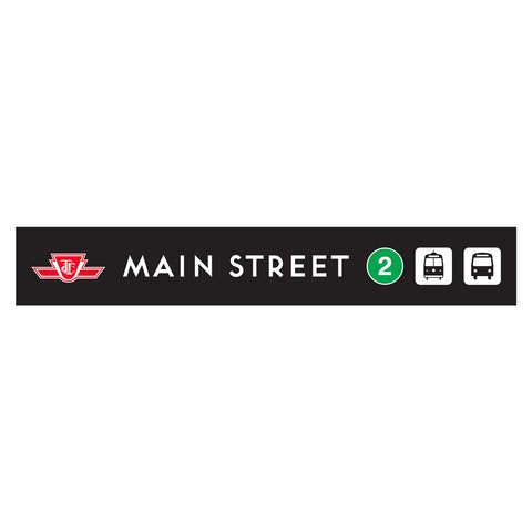 Main Street Wooden Station Sign