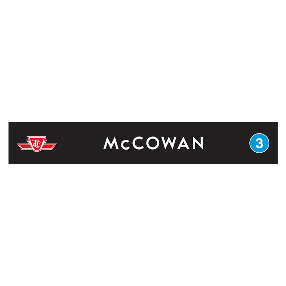 McCowan Wooden Station Sign
