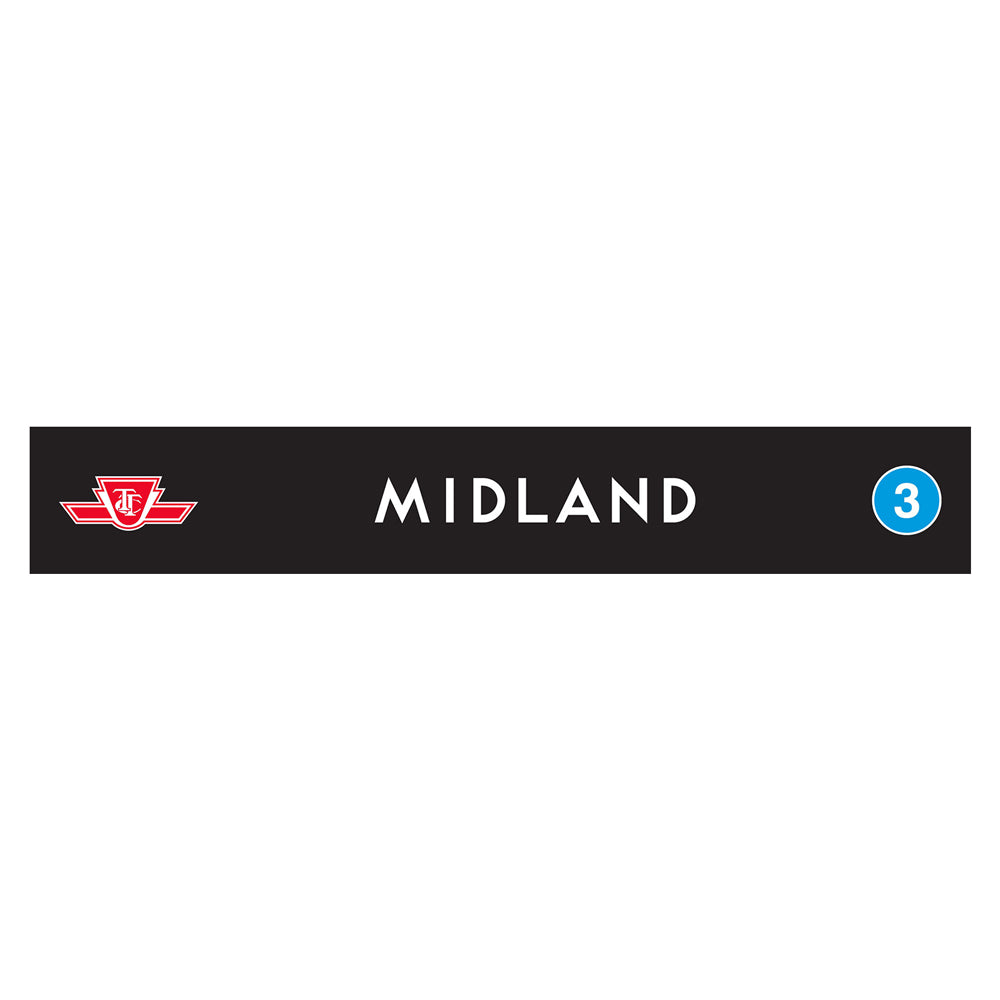 Panneau de gare en bois de Midland