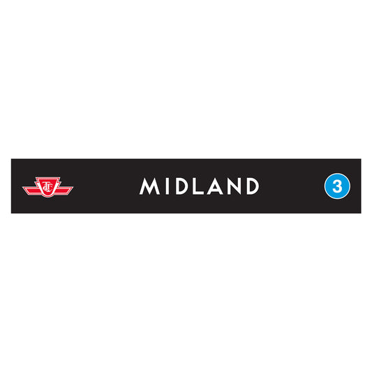 Midland Wooden Station Sign