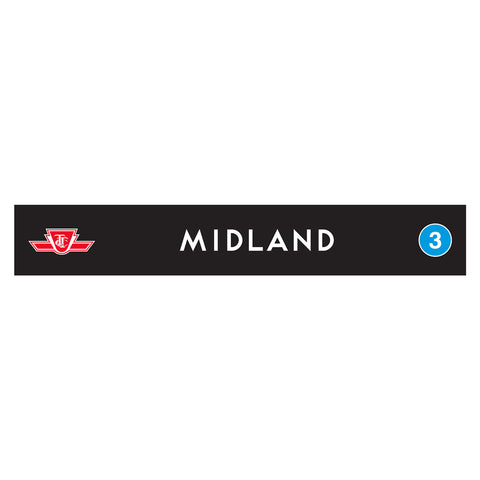 Midland Wooden Station Sign