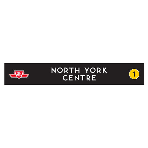 North York Centre Wooden Station Sign