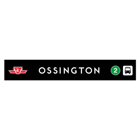 Panneau de gare en bois d'Ossington