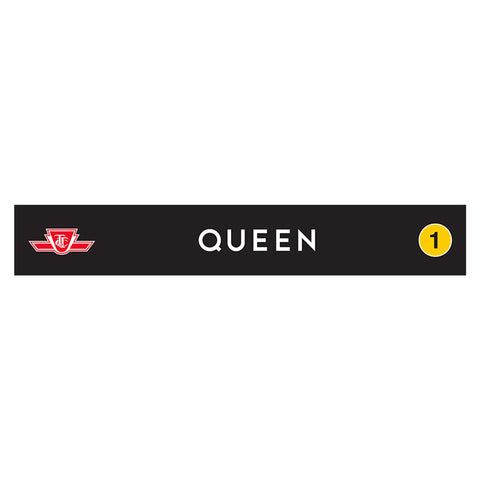 Queen Wooden Station Sign
